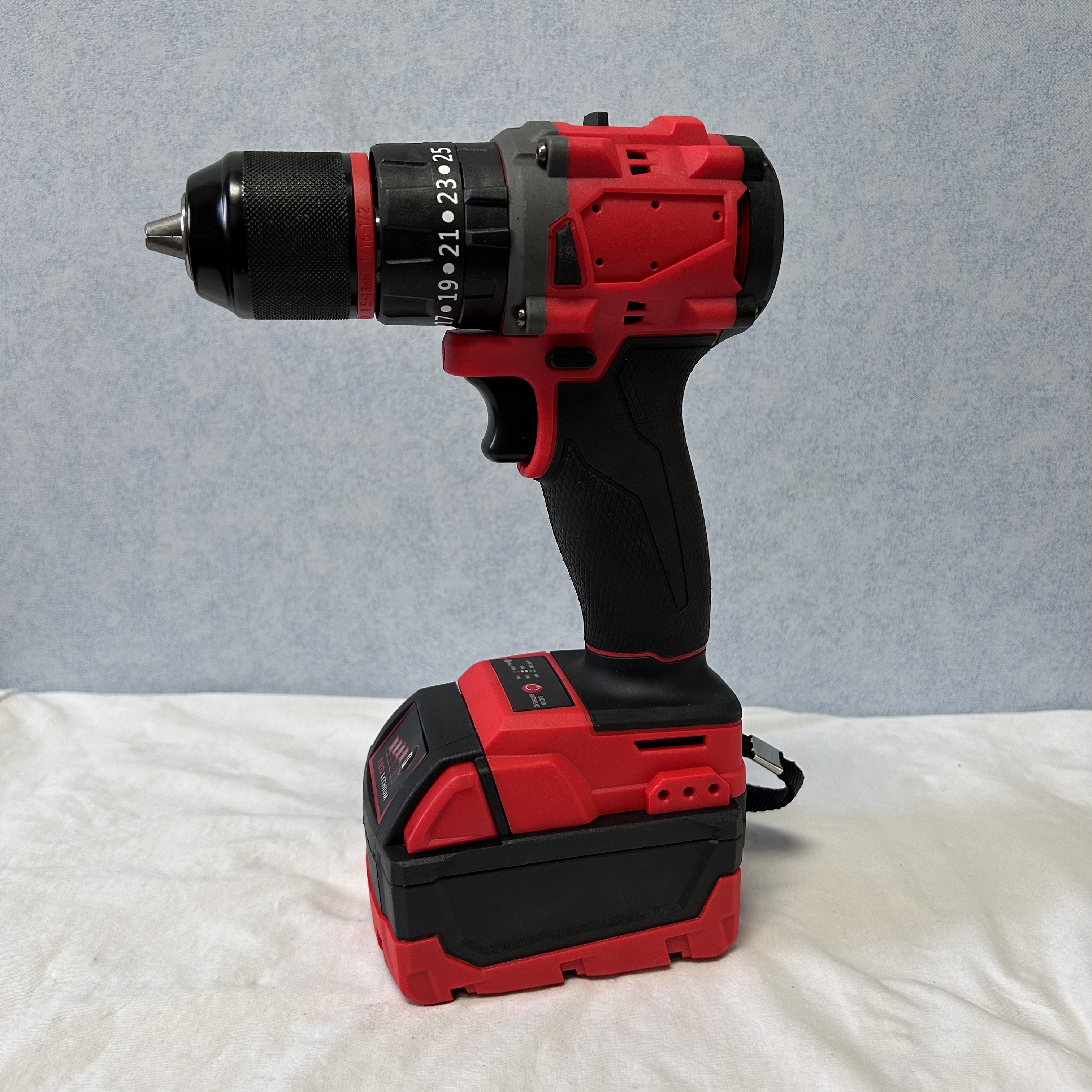 4-In-1 Cordless Red Brushless Tool Set Hammer Drill Impact Wrench Angle Grinder 4 Machines 4 Batteries 2 Industrial