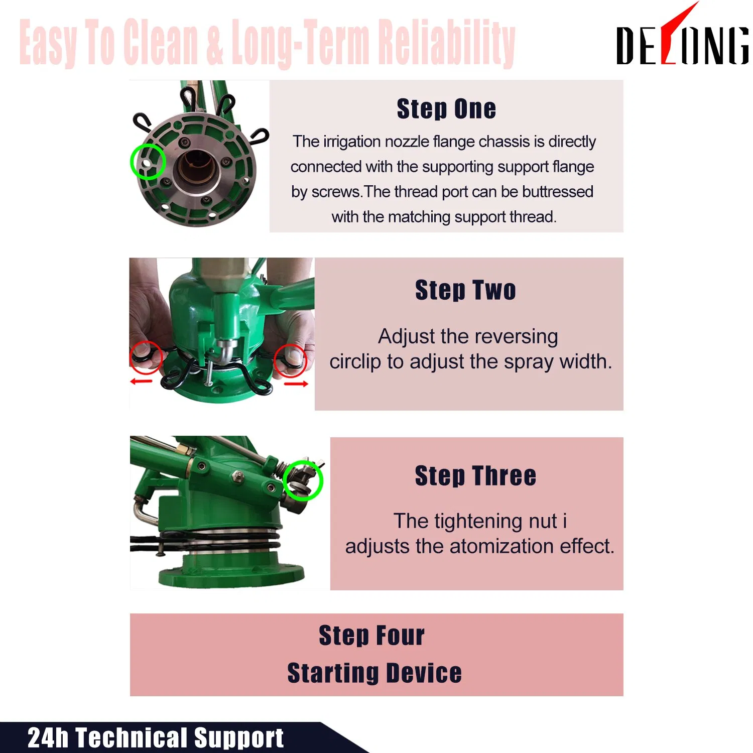 Delong Powerful Impact Sprayer Irrigation System Watering Tool