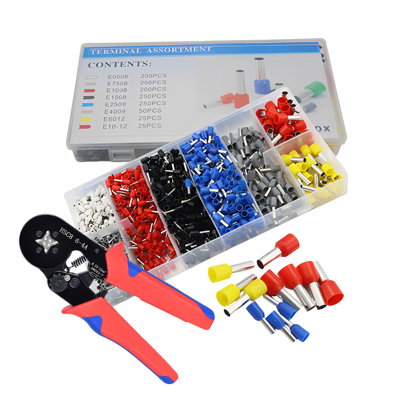 YTH Crimping Pliers Kit with 1200pcs Wire Ferrules Wire Crimper Tool Set for Electrical Wiring