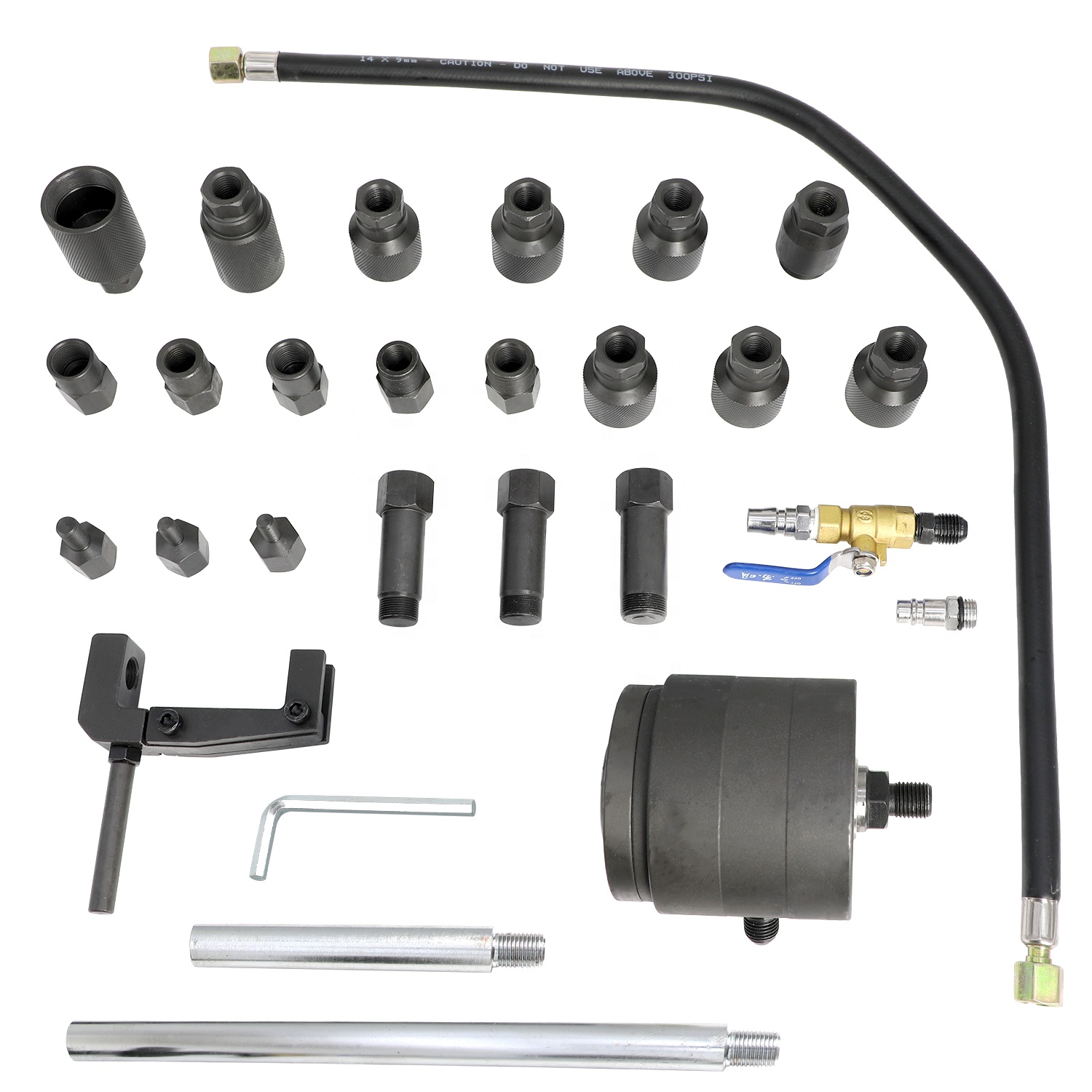 Universal Pneumatic Fuel Diesel Injector Puller Extractor Removal Tool with BOSCH 110 Common Rail Diesel Injector Tester Puller