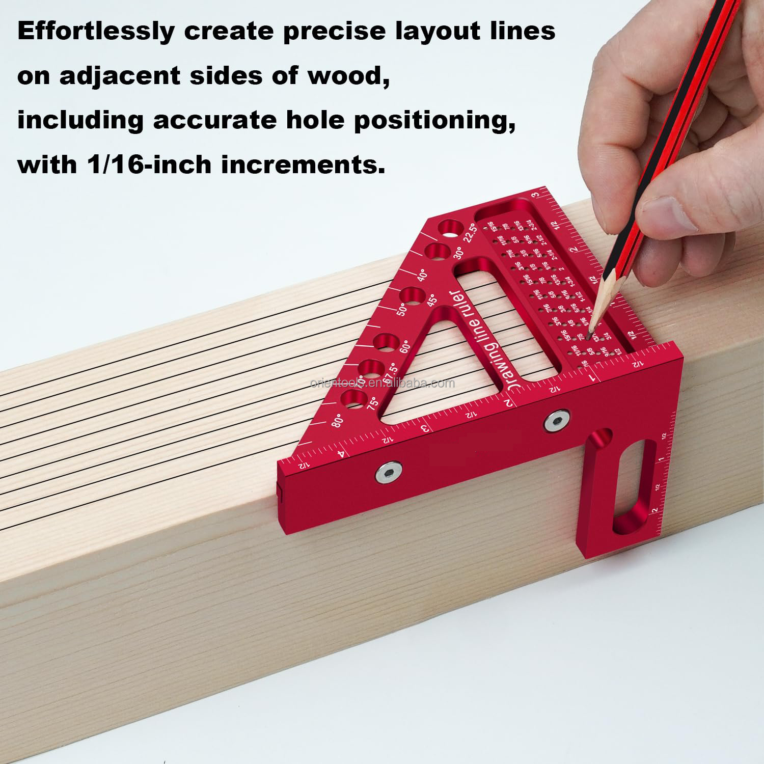 High Precision Layout Measuring Tool Metric 3D Multi-Angle Measuring Ruler
