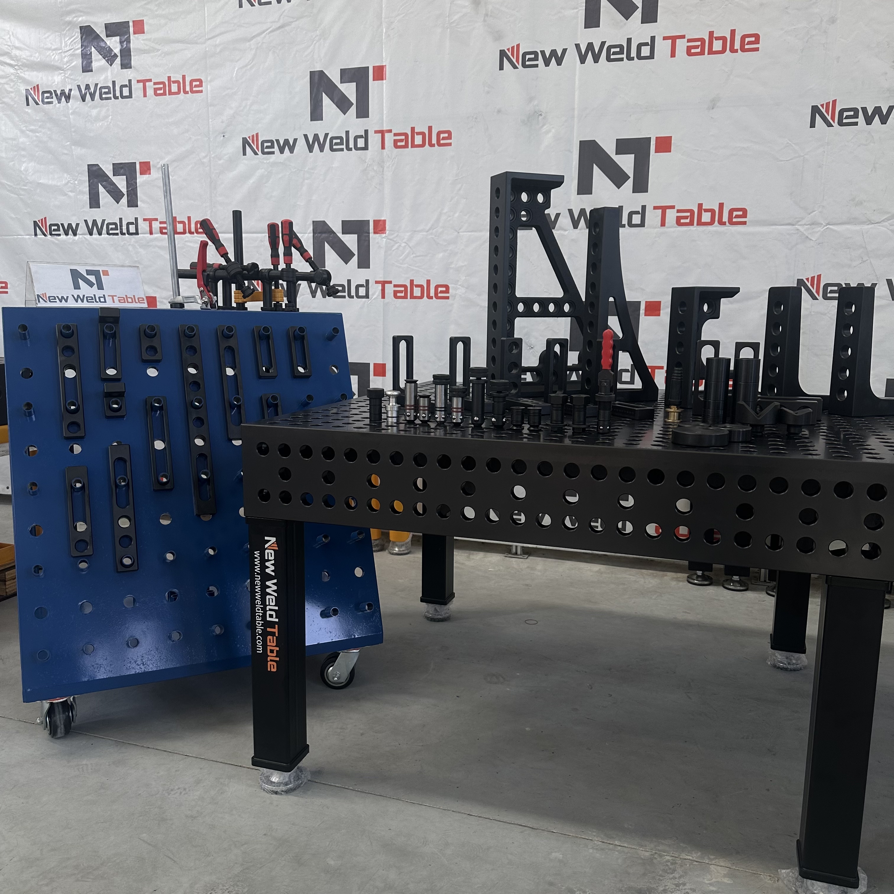 D16/D28 Modular 3D Welding Table Heavy Duty S355 Nitrided Steel CNC Machined Anti-Spatter Welding Workbench For Fabrication