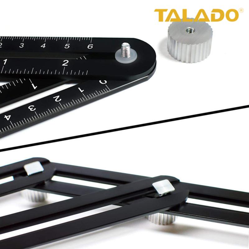 Heavy-Duty Aluminum Alloy Multi-Angle Ruler - Foldable Measuring Tool for Accurate Tile &amp; Wood Layouts