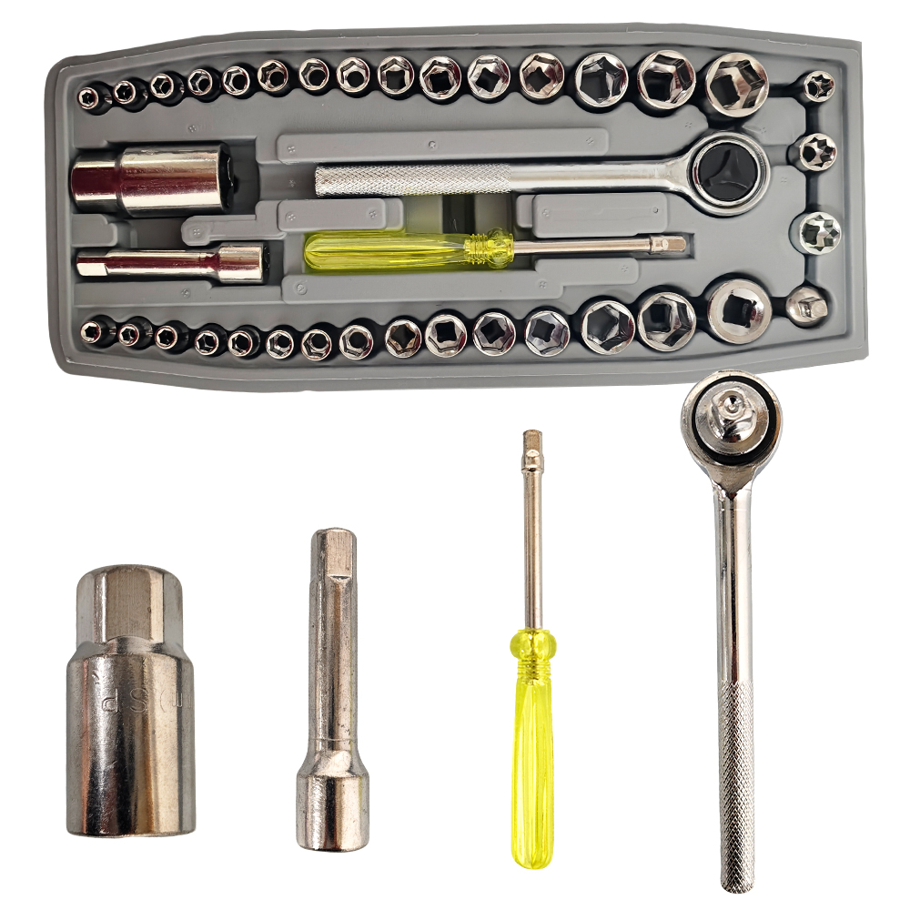 Good Quality Automobile Mechanical Motorcycle Repair Hand Tool 40 Pieces Steel Ratchet Wrench Set for Garage Supplier