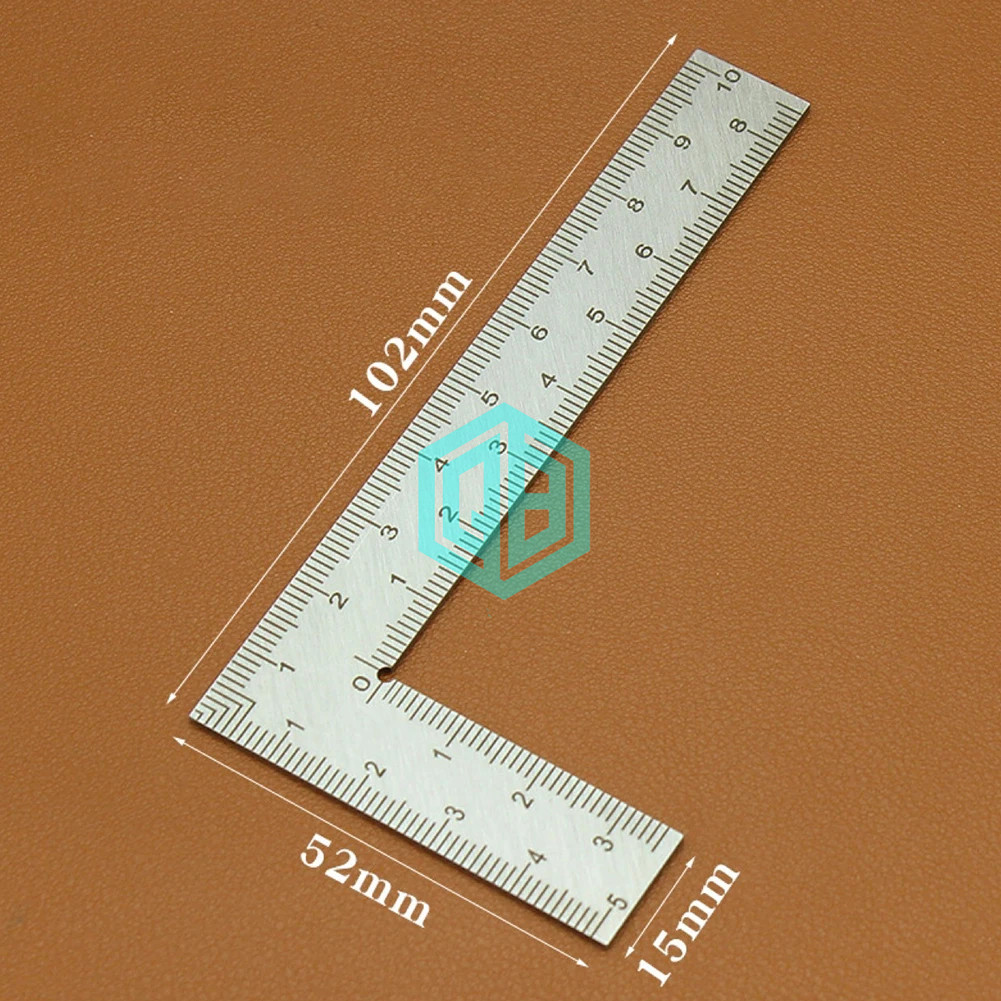 Mini L Square Ruler Measuring Layout Tool Stainless Steel Square 90 Turning Ruler Precision Gauges Building Framing Angle Ruler