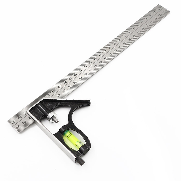 Aluminum Alloy Triangle Ruler,Square Measuring Folding Triangle Ruler,Layout Tool with Base Precision Goniometer Multi-Angle
