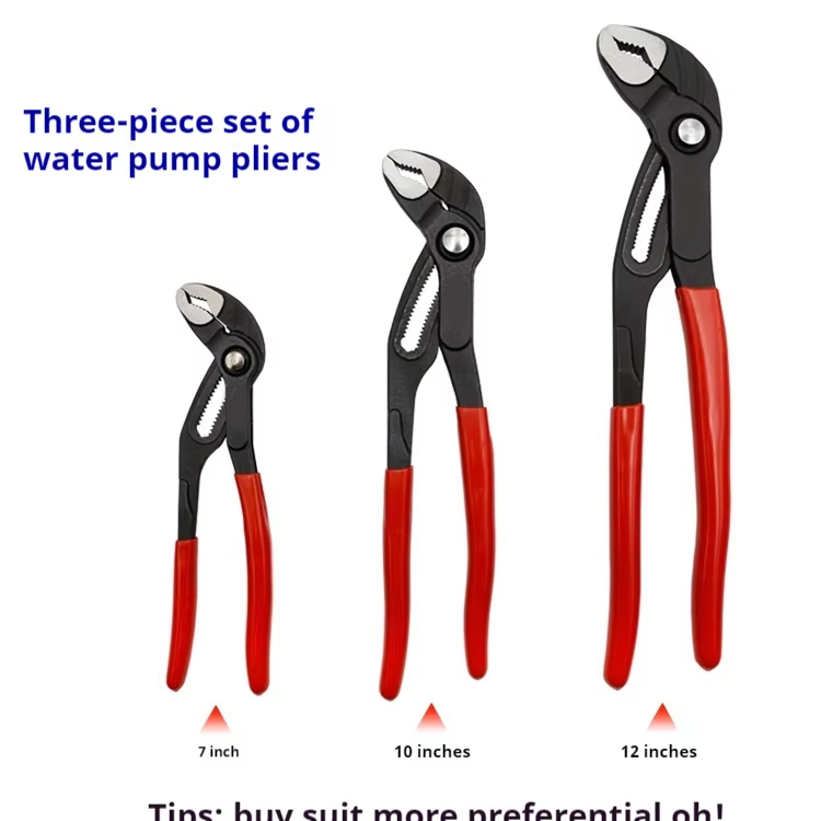 10\" Inch Quick-Release Water Pump Pliers Set Straight Jaw Groove Joint Wrench Spanner Customizable OEM Hand Tool for Plumbing