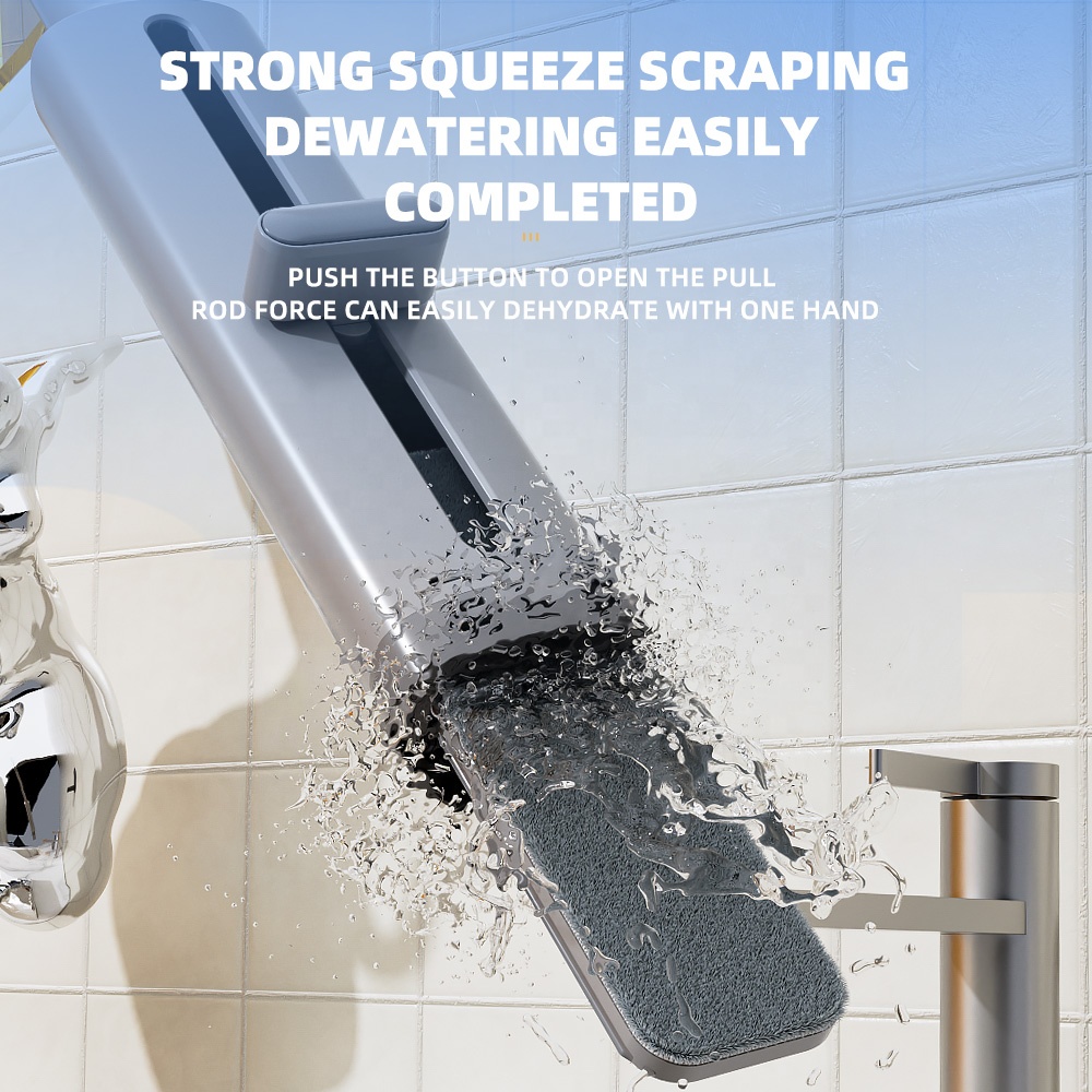 For Factory New Handheld Portable 180 Powerful Self Squeeze Steel Mini Mop Home Kitchen Cleaning Tool For Small Spaces