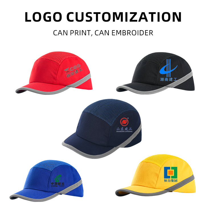Wholesale Breathable Reflective Safety Bump Caps Light Head Protection Hard Hat with ABS Protective Shell for Outdoor