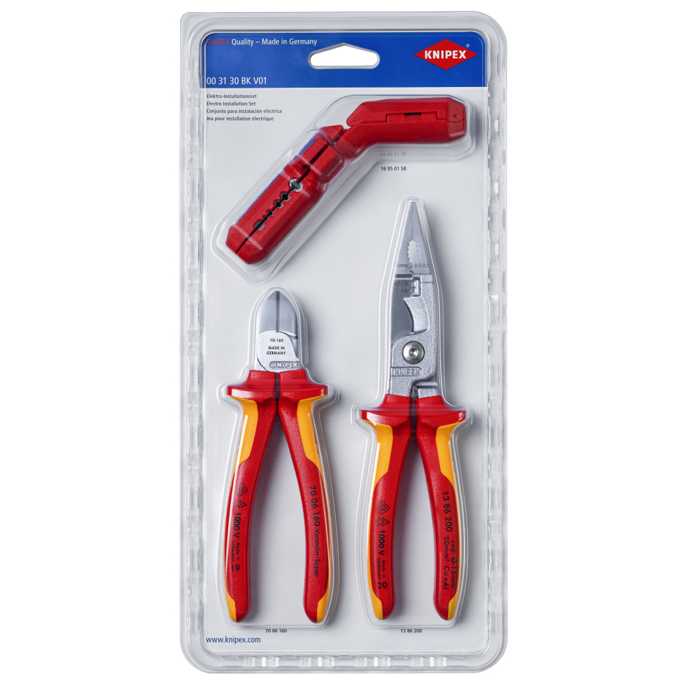 For 00 31 30 BK V01 Electrical Installation Tool Set 1 X 13/86/200 1 X 16/95 1 X 70 06 160 Made in Germany