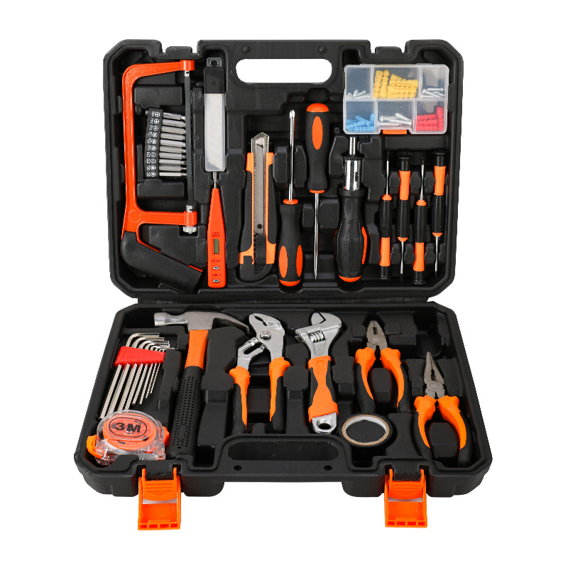 Household Hardware Hand Tools Combination Toolbox Gift Set with Socket Set Wrenches Pliers