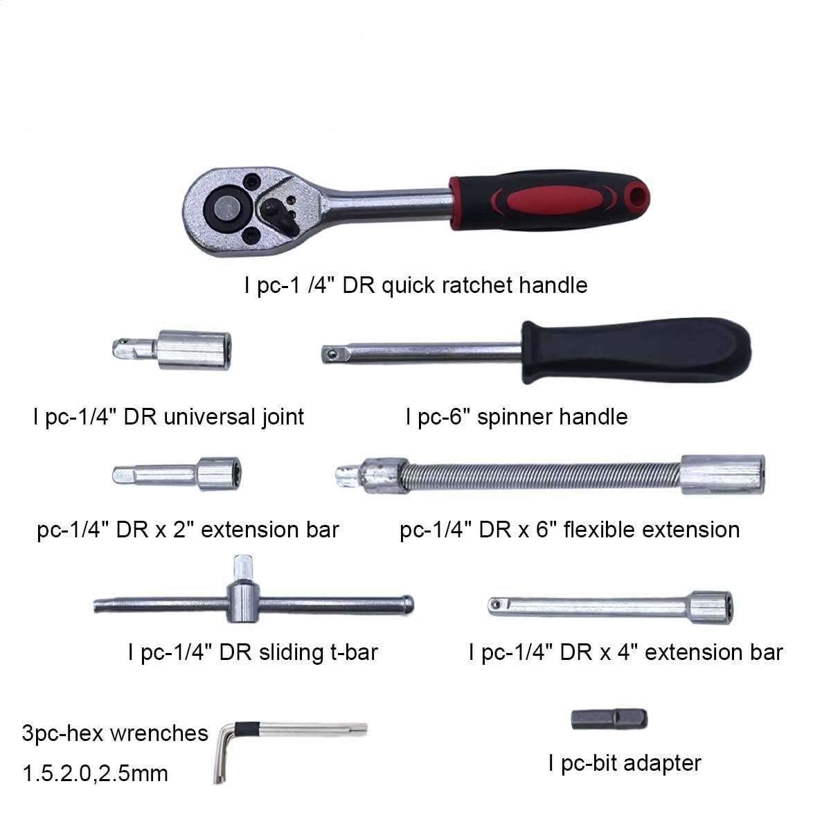 OEM Customizable 46pcs CRV Material Spanner Set Small Socket Wrench Tool Mechanic Tools Set Box for Repair Use Low MOQ Stock