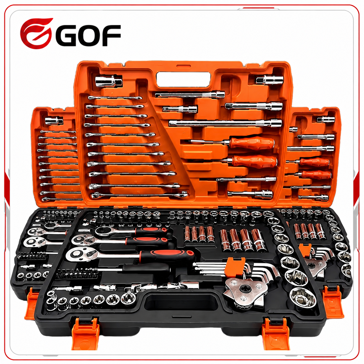 121pcs Auto Repair DIY Mechanic's Tool Set Quick Ratchet Wrench Screwdriver Sockets with Bit OEM Hard Case Household Manual