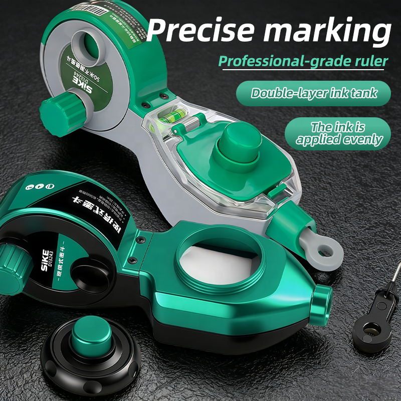 Woodworking Portable Handheld Chalk Line Ink Reel Carpenter Layout Measuring Tool