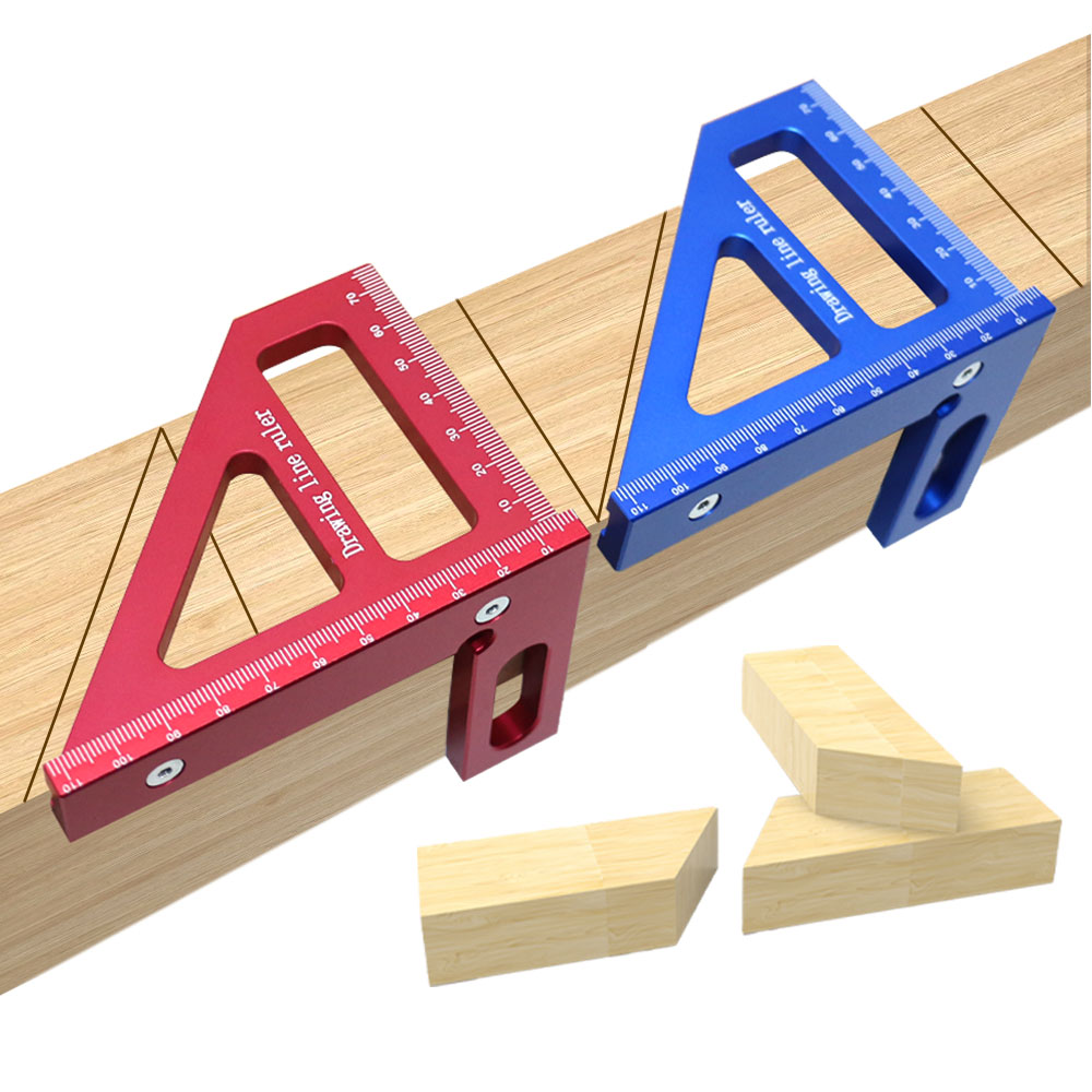 Woodworking Square Protractor Steel Miter Triangle Ruler View 2