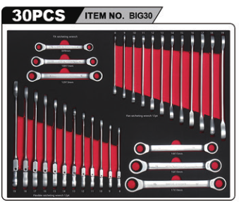 SKY HAMMER 78PCS Deep Socket Ratchet Handle Wrench Tool Set OEM for Auto Repair Tool Cabinet Troelly Tray with 3-Year Warranty