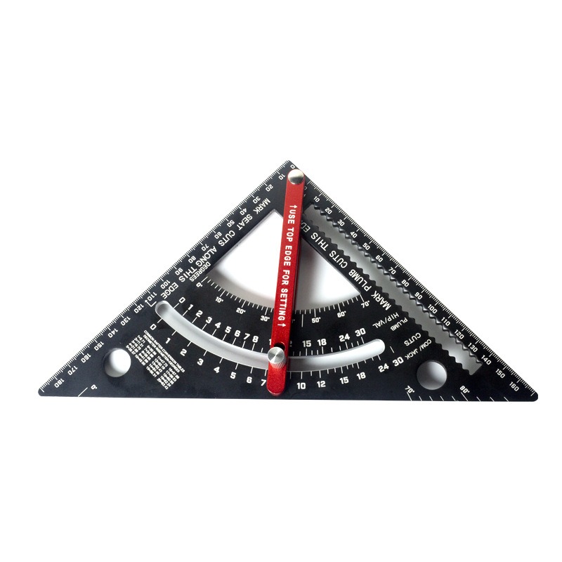Triangle Ruler Aluminum Alloy Angle Protractor Adjustable Speed Square Measuring Ruler Multifunction Carpenter Layout Tool