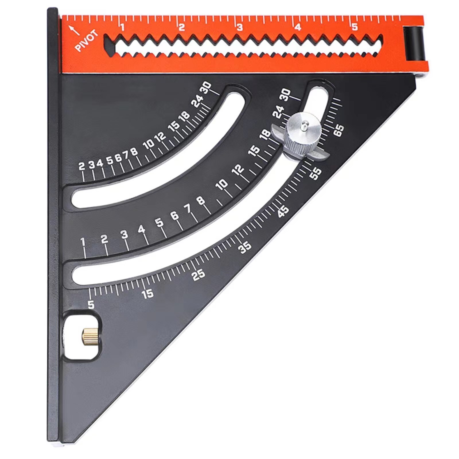 Aluminum Alloy Triangle Ruler,Square Measuring Folding Triangle Ruler,Layout Tool with Base Precision Goniometer Multi-Angle