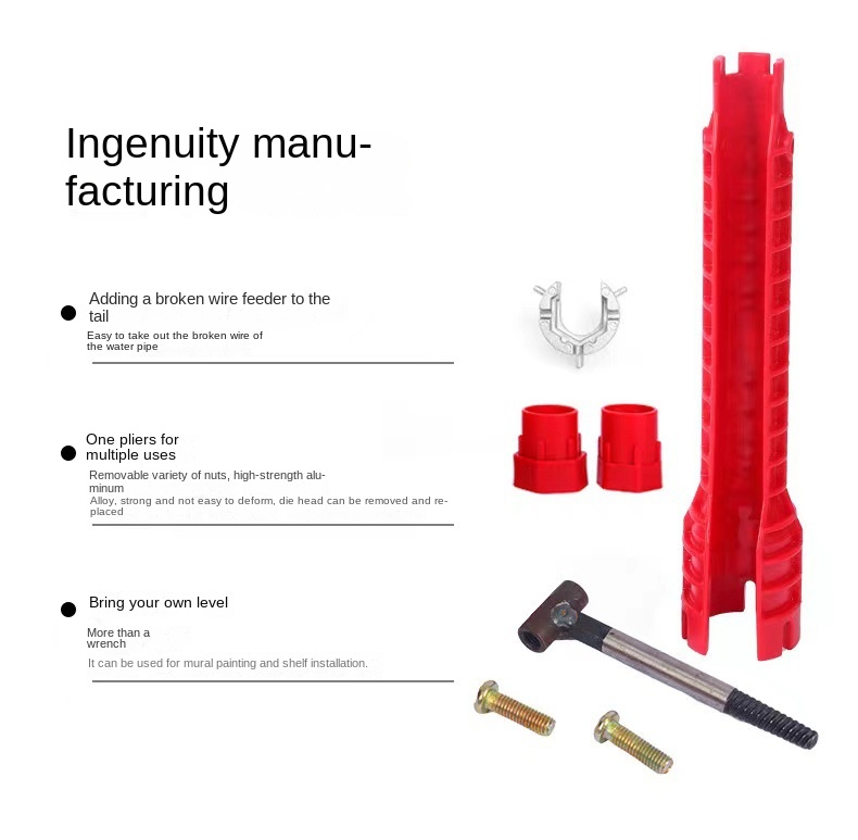 Hot-Selling Eight-in-One Multi-Function Sink Wrench New Water Pipe Faucet Bathroom Installation Tool OEM Customized Support