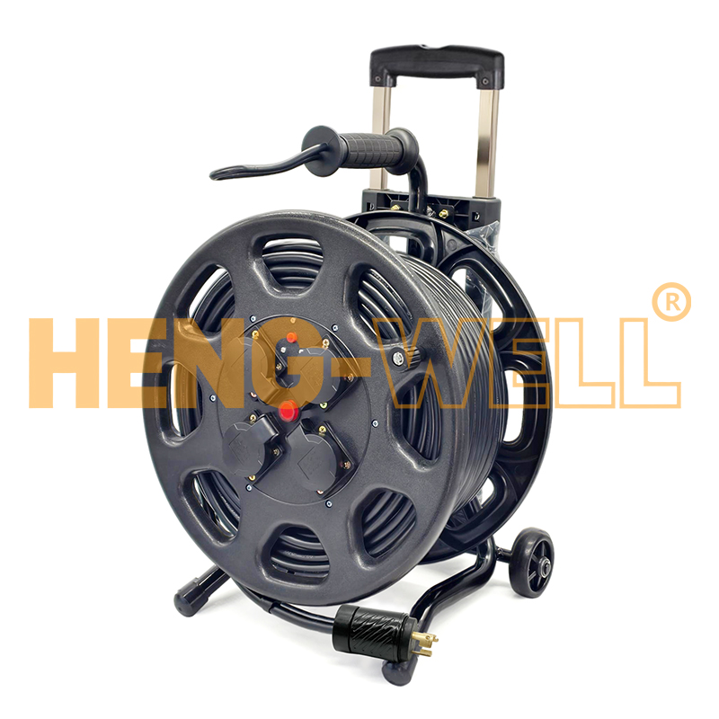 Customizable 70m 100m EU Cable Reel Electrical Retractable Power Extension Cord Portable Industrial Equipment 16A Power Cord