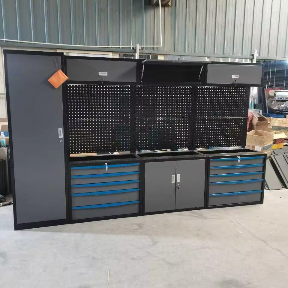 Heavy Duty Modular OEM Garage Workshop Car Versatile Metal Tool Storage Cabinet Box Combination Workbench Work Station
