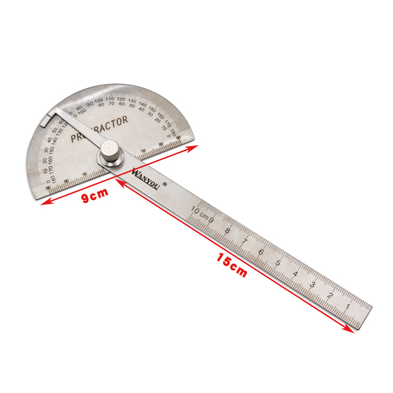Aluminum Alloy Triangle Ruler,Square Measuring Folding Triangle Ruler,Layout Tool with Base Precision Goniometer Multi-Angle