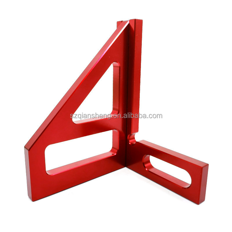 Woodworking Square Protractor Aluminum Alloy Miter Triangle Ruler High Precision Layout Measuring Tool