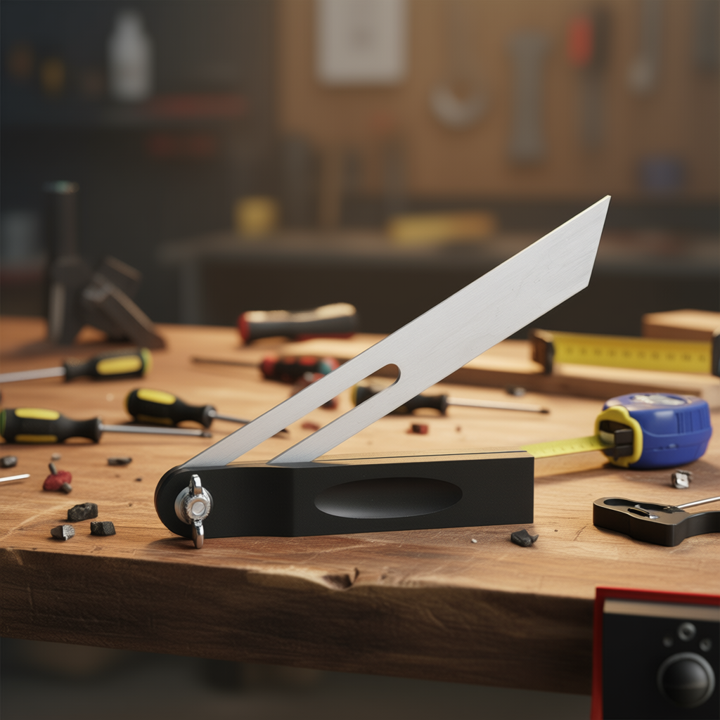 Adjustable False Square With Locking Mechanism For Precision Measuring And Layout Work