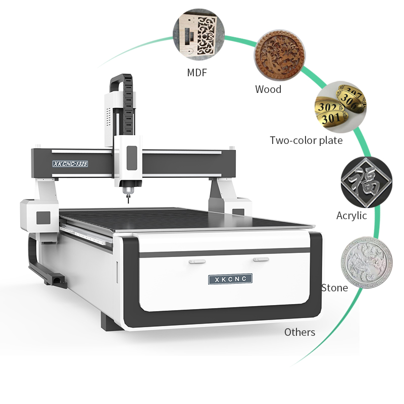 XUNKE 6kw Spindle Relief Making 4*8ft Woodworking 1325 Wood Cnc 3 Axis Router Woodworking 3d Cnc Router Machine