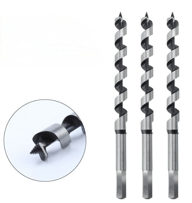 Hot Sale Woodworking Tools High Carton Steel Hex Shank Spiral Flute Auger Wood Drill Bits for Wood Drilling Hole
