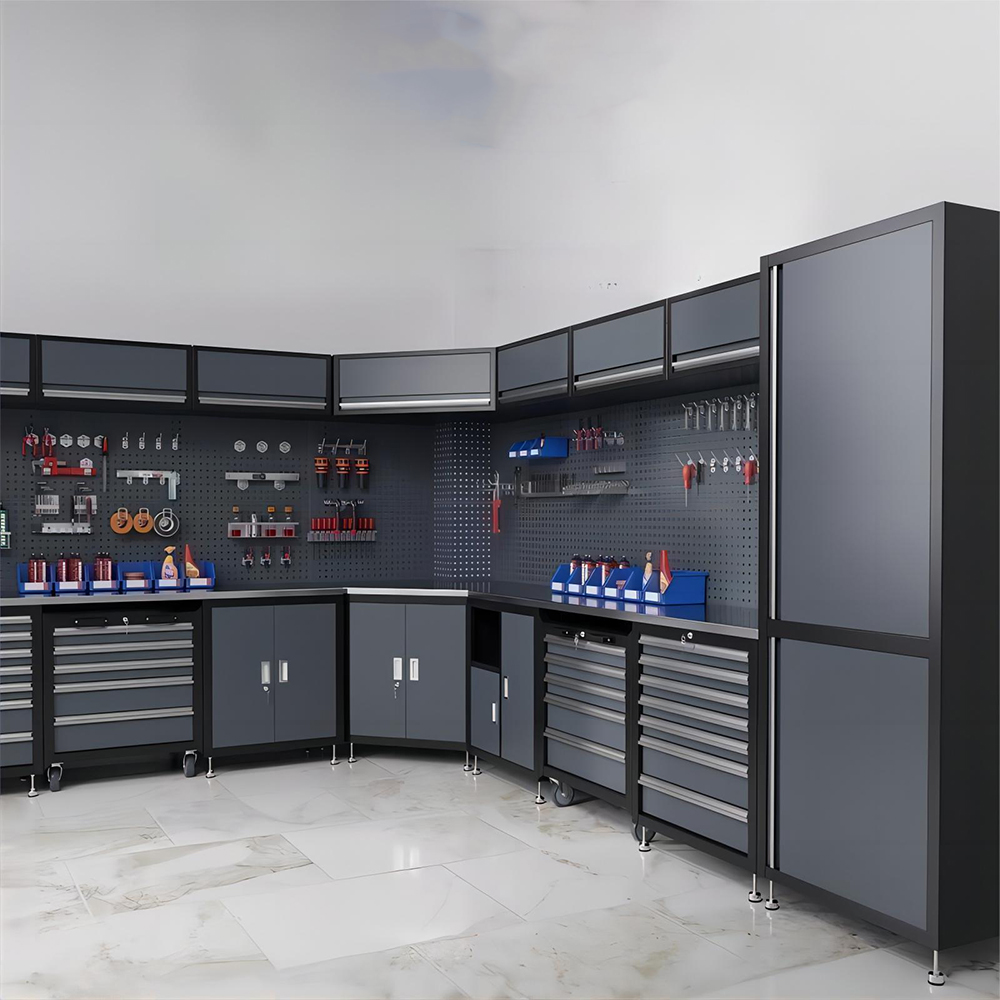 Heavy-Duty Workshop Garage Tool Chest Units Workbench Metal Furniture Combination Chest For Garage Storage Tool Cabinets System