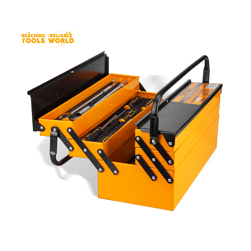 DINGQI 59pcs Multi-layer Folding Combination Wrench Pliers Screwdriver Toolbox Set