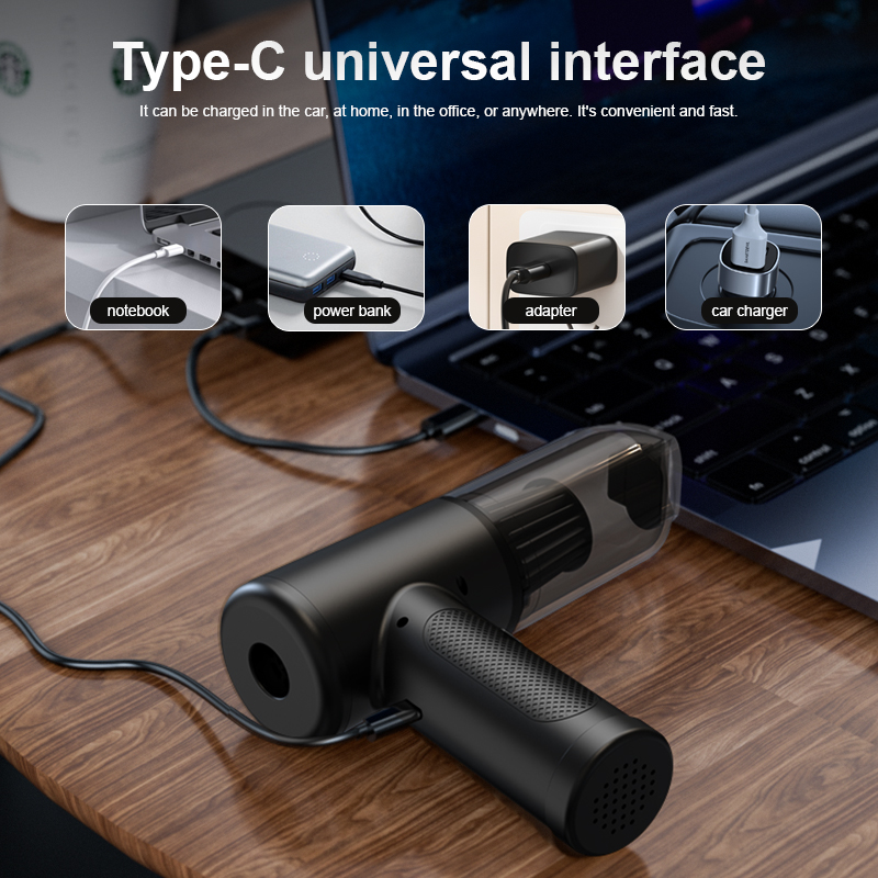 2-in-1 Compressed Air Duster &amp; Car Vacuum Cordless, 5000Pa Portable Handheld Mini Vacuum For Computer Keyboard &amp; Car Cleaning