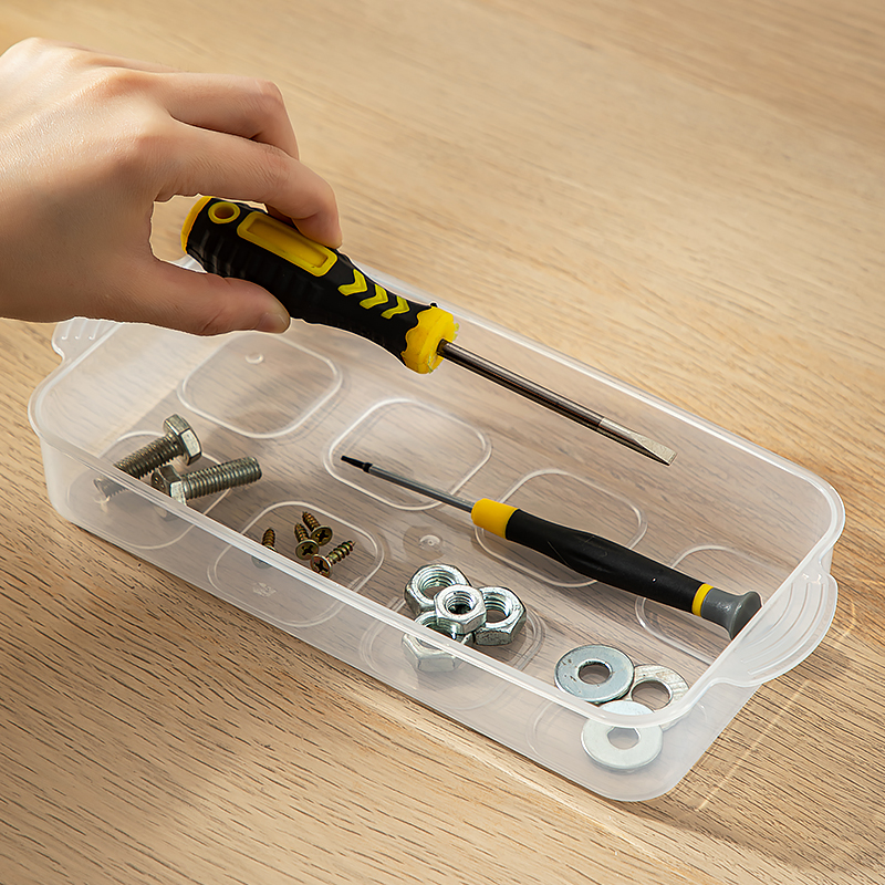 Modern Portable Transparent Multifunctional Plastic Screw Storage Box Set Small Tools Organizer