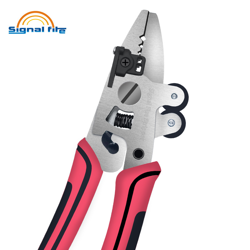 Multifunctional FTTH Wire Stripper Pliers Crimper Stainless Steel Scissors for Electricity Cables