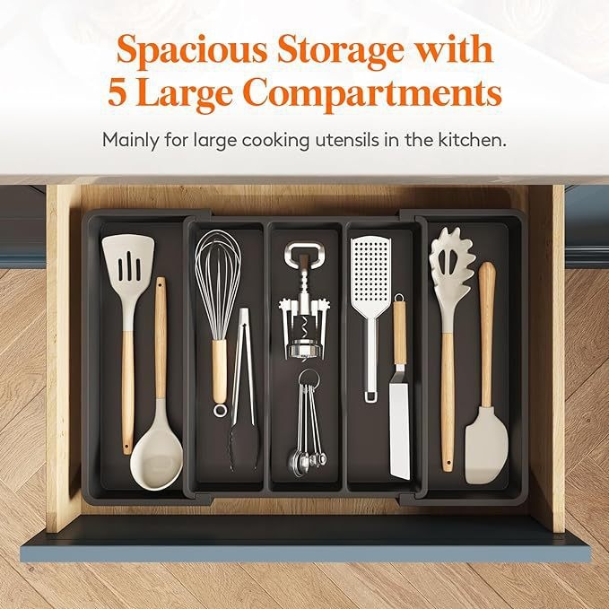 New Expandable Plastic Utensil Tray Storage Box Household Organizer for Tool Organization Home Storage &amp; Organization
