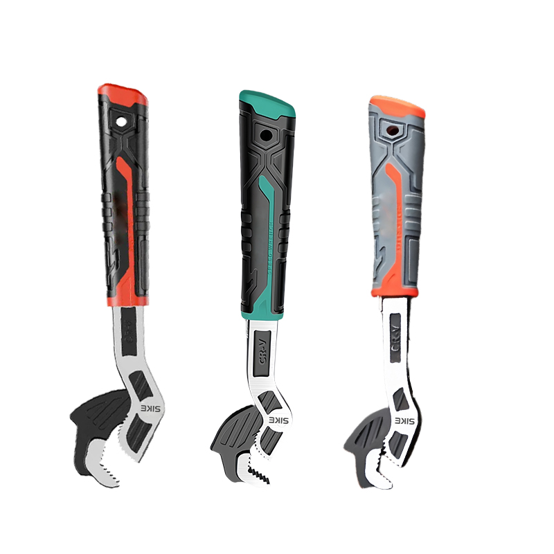 Multifunctional Adjusting Pipe 6 8 10 12 Inch Chrome Steel Plumbing Tools Large Caliber Self Locking Adjustable Wrench