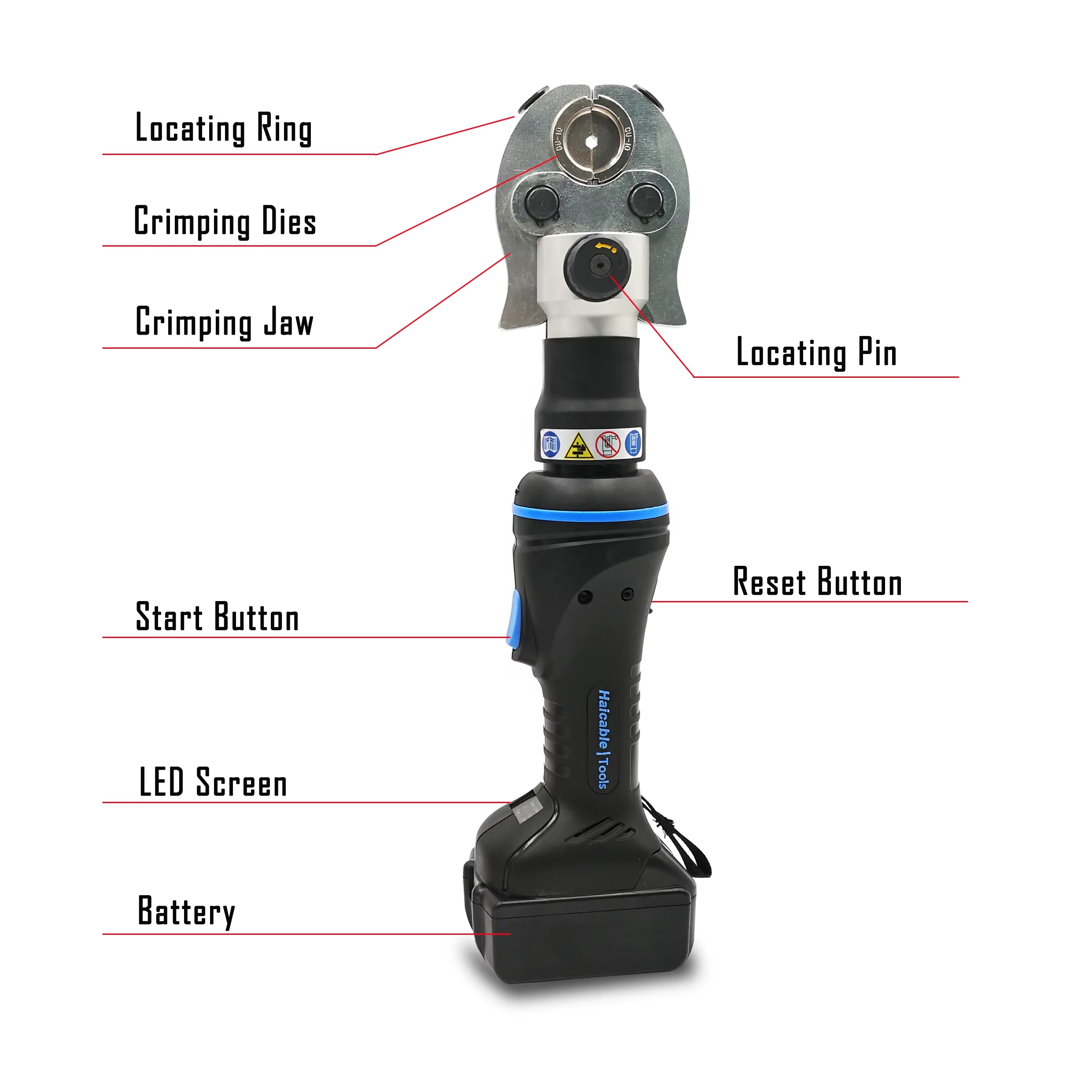Hexagon Type Hydraulic Electrical Wire Crimper BH-300 16-300sqmm Battery Cable Lug Crimping Tools