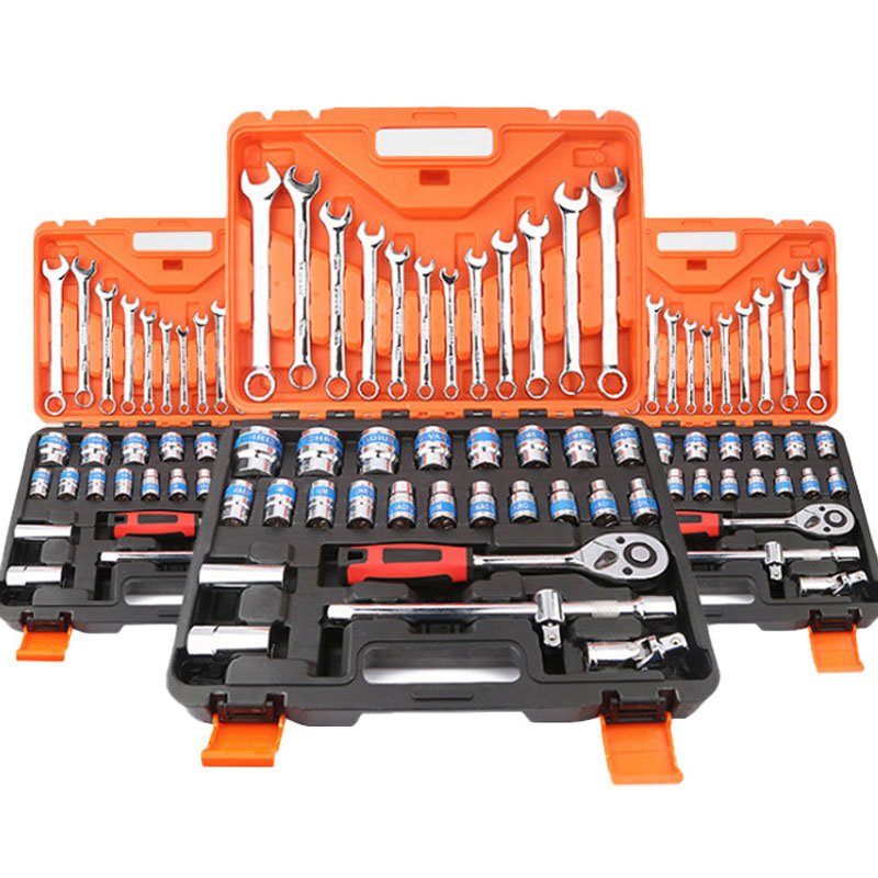 NEOBRISKEN Nut Specific 46pcs Car Repair Tool Box and Ratchet Wrench Socket Set OEM Customizable Impact Socket Set