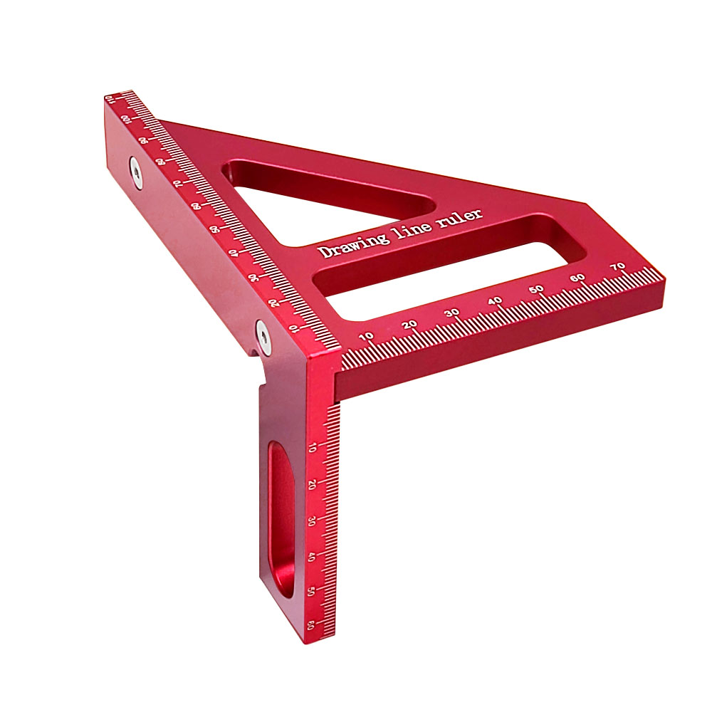 Woodworking Square Protractor Steel Miter Triangle Ruler View 5