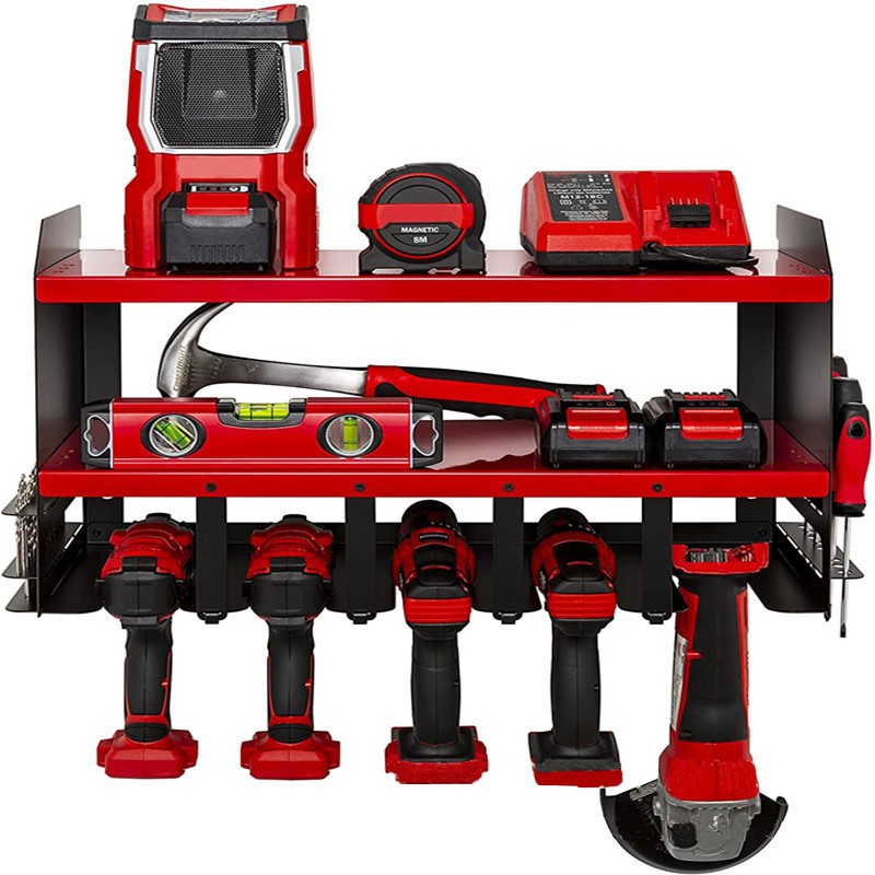 High Quality Heavy Duty Wall Mounted Power Holder Steel Metal Power Tool Storage Organizer