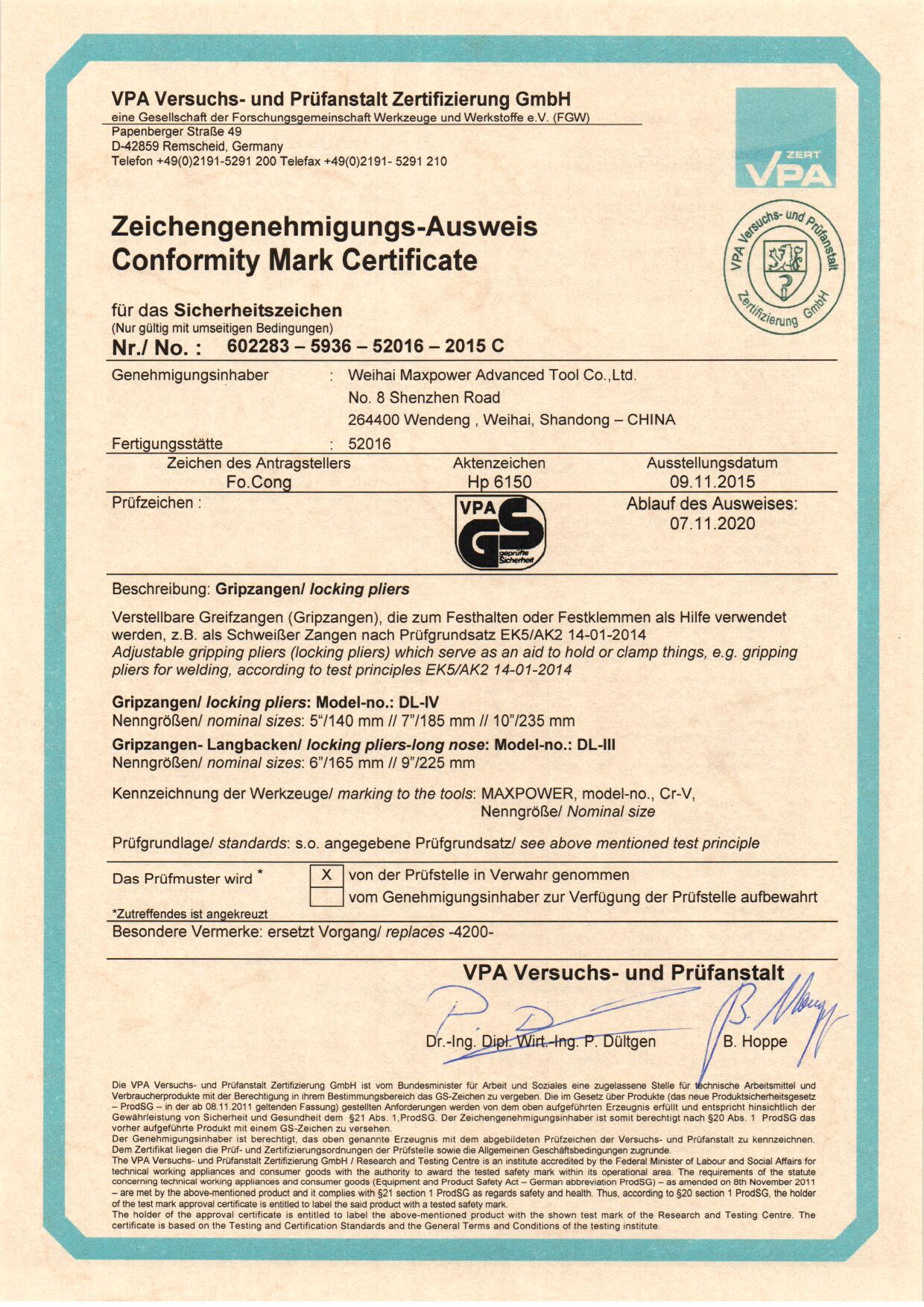 Certification Details 2