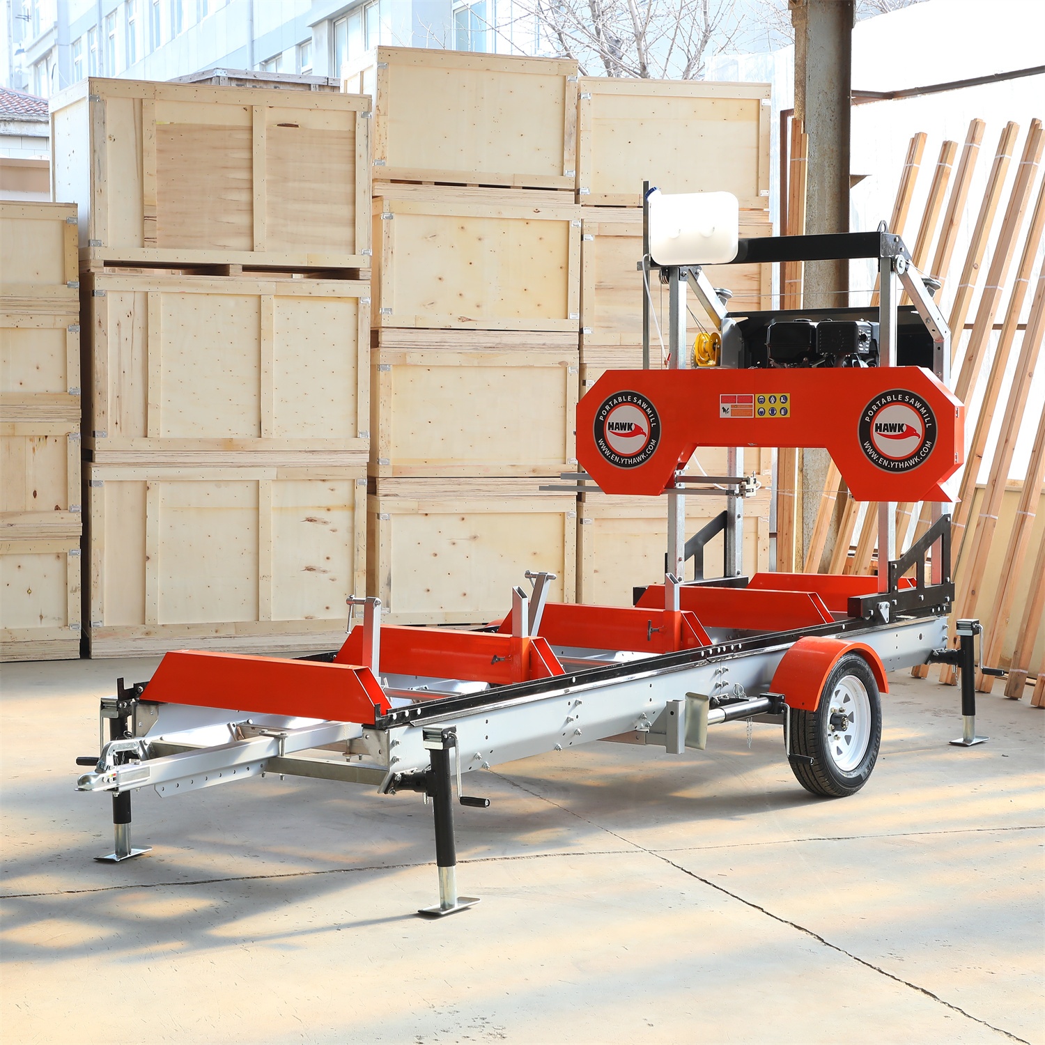 Hot Sale Portable Horizontal Wood Band Sawmill New And Used Condition For Cutting In Woodworking Industries