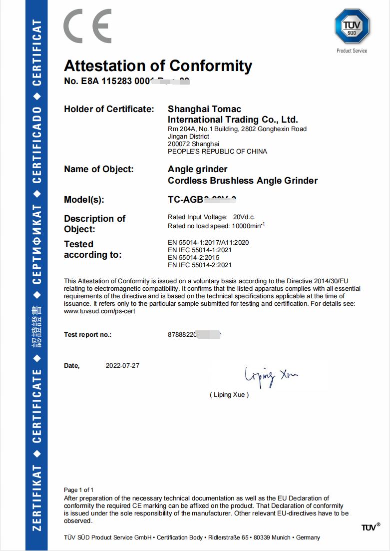 Safety Certification Document 2