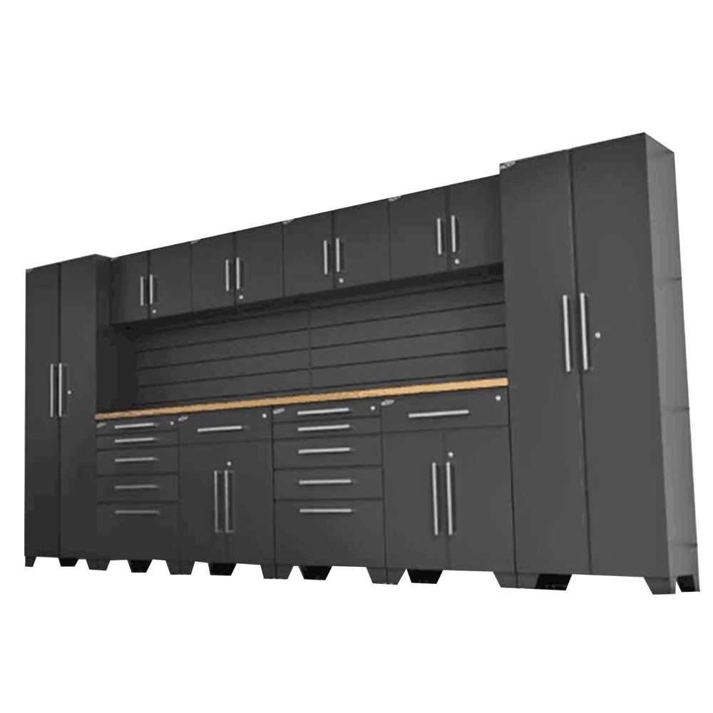 Garage Work Station Classic Carbon Steel Multifunction Cabinet Combination Set Tools Sundries Storage Organization PVC Slat Wall