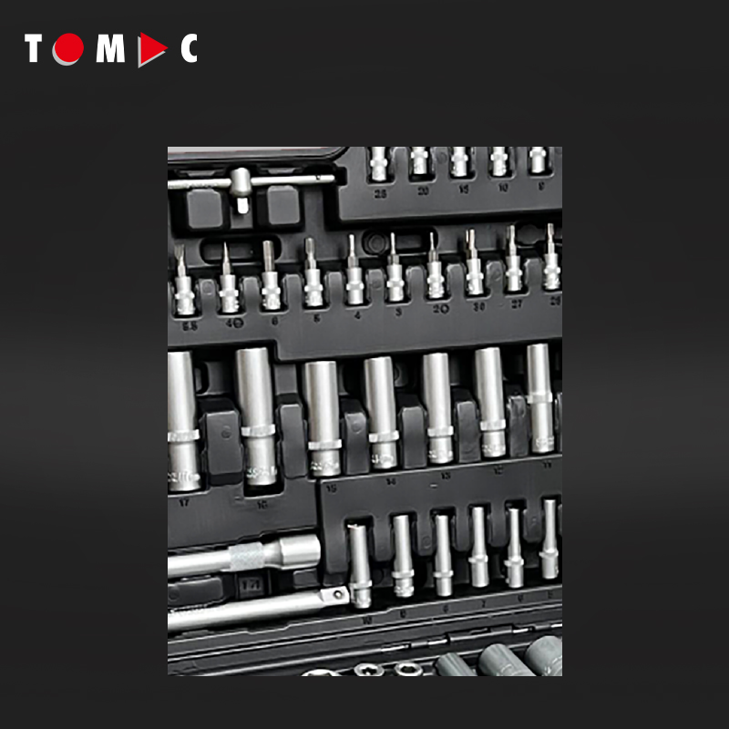 TOMAC 172pcs Professional Socket Tool Set for Cars Motorcycles and Bicycle Caja De Herramientas
