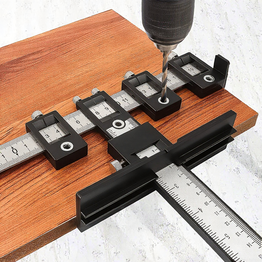 DIY Cabinet Hardware Jig Tool-OEM Wood Drilling Dowelling Guide For Installing Handles And Knobs On Doors And Drawers
