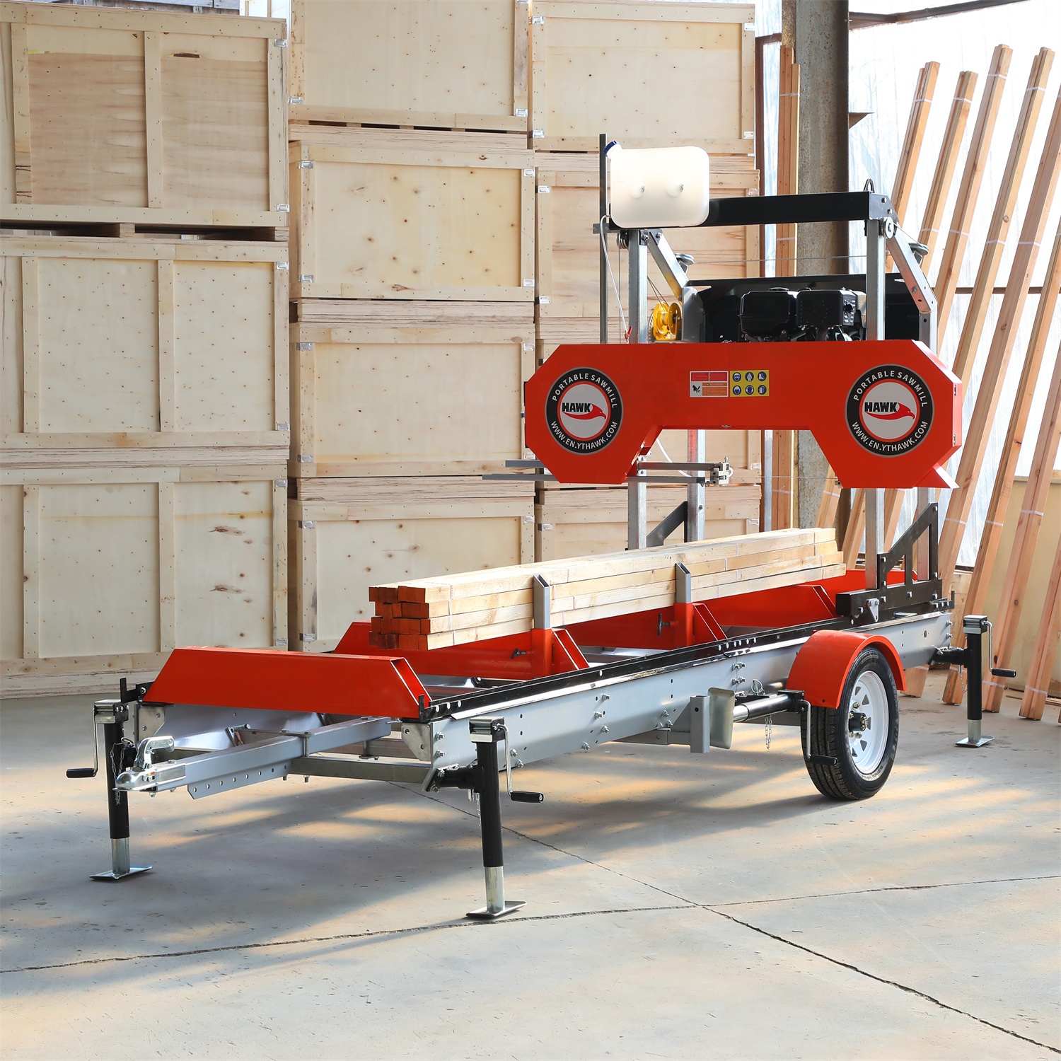 Hot Sale Portable Horizontal Wood Band Sawmill New And Used Condition For Cutting In Woodworking Industries