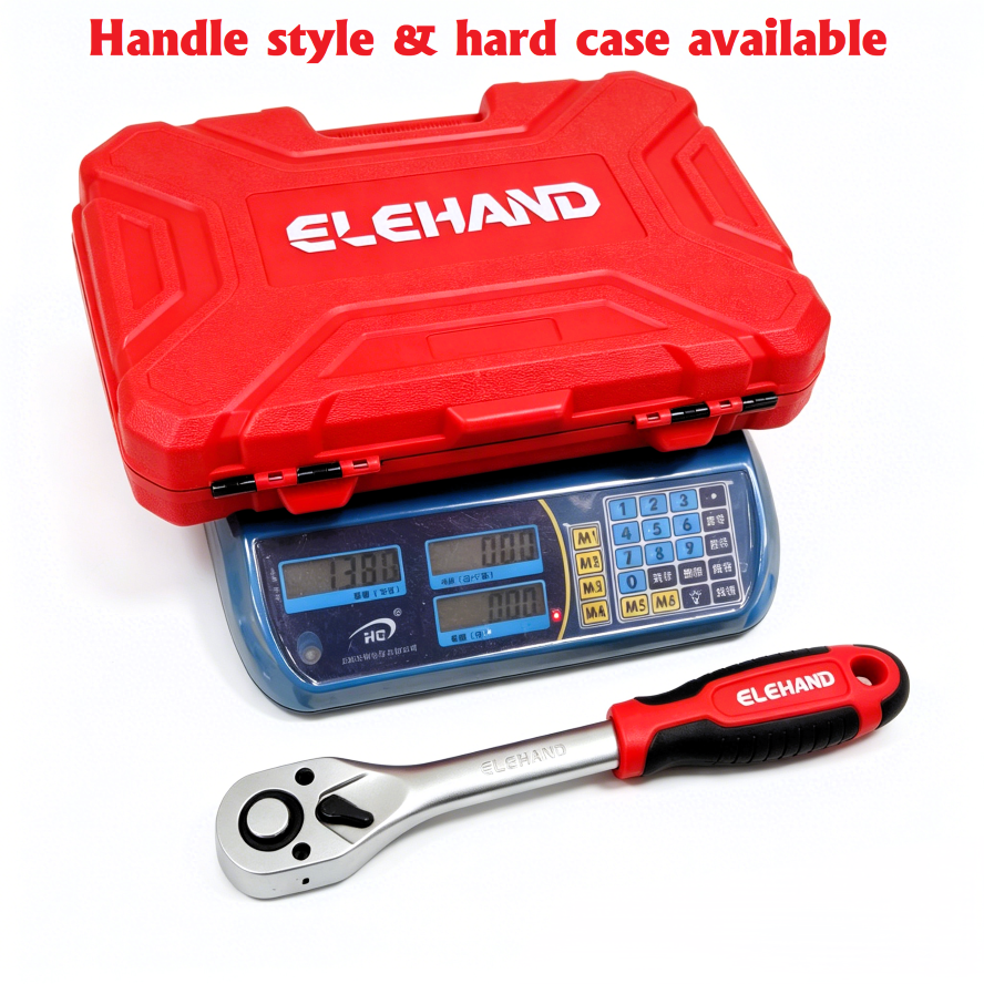 Elehand OEM 108 PCS 1/4" &amp; 1/2" Dr. Socket Set Auto Repair Tool On-Board Household Repair Kit with Hard Case Ratchet Wrench Set