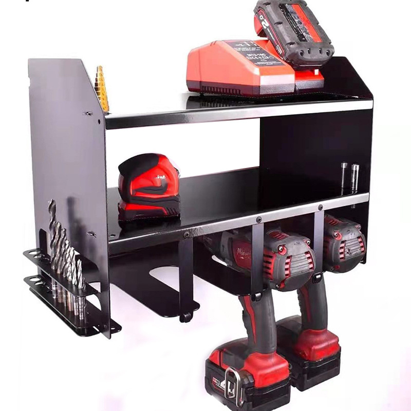 High Quality Heavy Duty Wall Mounted Power Holder Steel Metal Power Tool Storage Organizer
